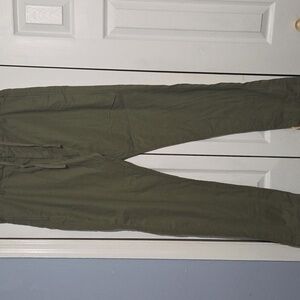 Label Of Graded Goods L.O.G.G H&M Olive Green Men's Pants Linen Blend